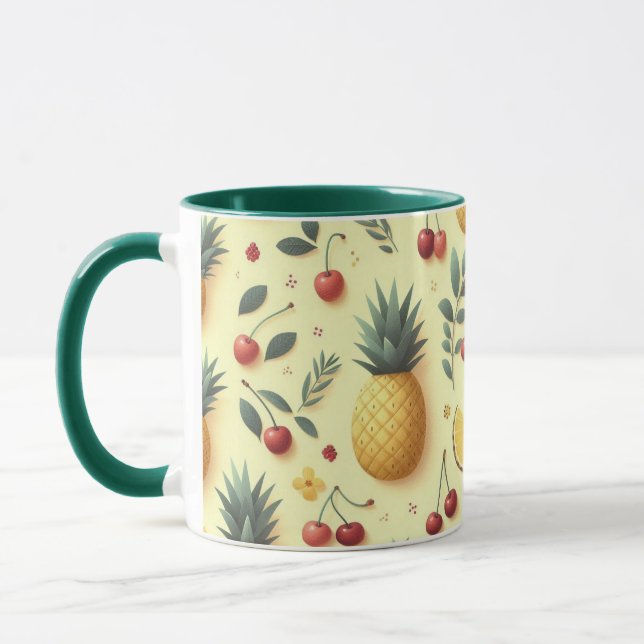 Ananas und Kirschen Tasse (Links)