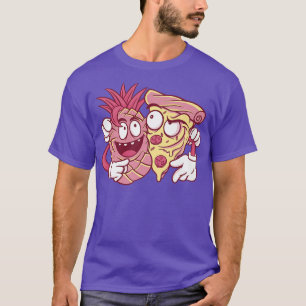 Ananas und Pizza Friends Food Cartoon T-Shirt