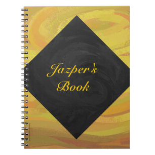 Ananas und Schwarzes Monogramm Notizblock