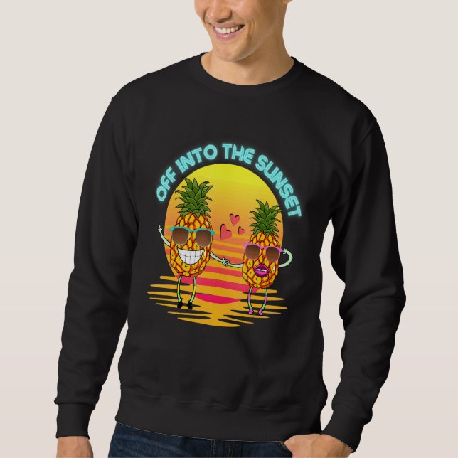 Ananas und Sonnenbrille Sweatshirt (Vorderseite)