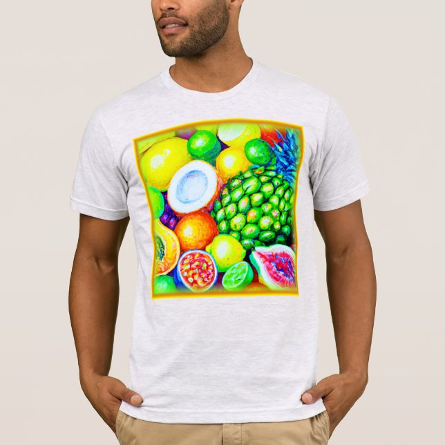 Ananas und tropische Früchte. Jetzt kaufen T-Shirt (Vorderseite)