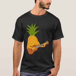 Ananas und Ukulele Ironischer Musiker T-Shirt
