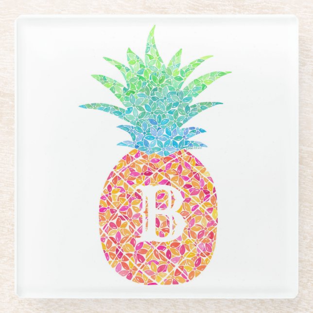 Ananas-Untersetzer Glasuntersetzer (Vorderseite)