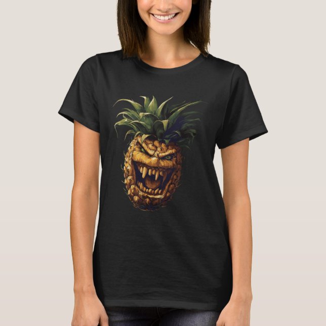 Ananas-Vampir-Aufkleber T-Shirt (Vorderseite)