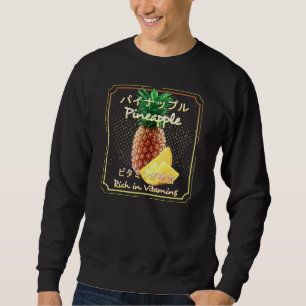 Ananas Vegan gesundes Obst und Gemüse Sweatshirt