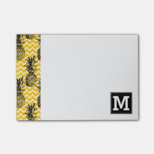 Ananas verläuft   Monogramm im Zickzack Post-it Klebezettel