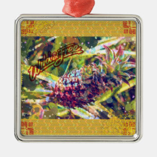 Ananas-Verzierungen Silbernes Ornament