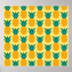 Ananas Vintag: Fruchtbares Muster Delight. Poster