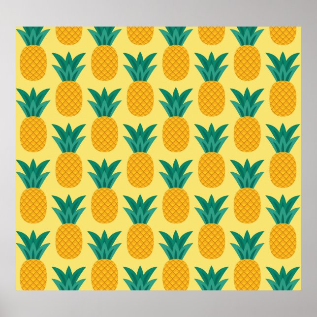 Ananas Vintag: Fruchtbares Muster Delight. Poster (Vorne)