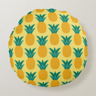Ananas Vintag: Fruchtbares Muster Delight. Rundes Kissen