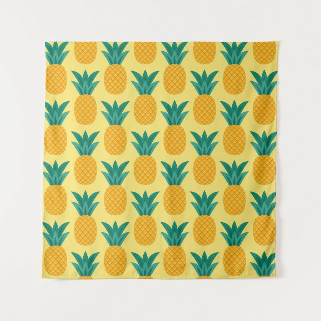 Ananas Vintag: Fruchtbares Muster Delight. Wandteppich (Vorderseite)