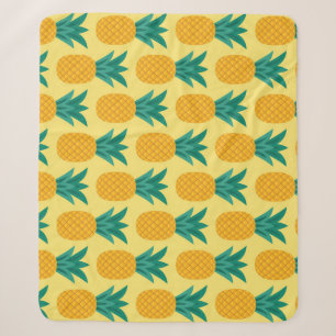 Ananas Vintage: Fruchtbares Mustervergnügen. Sherpadecke
