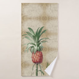 Ananas Vintages tropisches Elegant Monogramm Badhandtuch Set