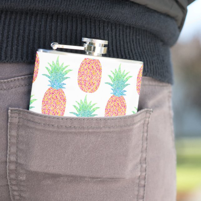 Ananas Vinyl Wrapped Flask Flachmann (Beispiel)