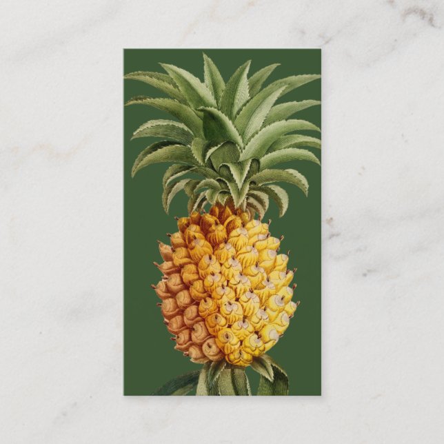 Ananas-Visitenkarten - Vintag botanisch Visitenkarte (Vorderseite)