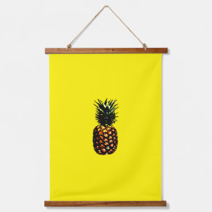 Ananas Wandteppich Mit Holzrahmen