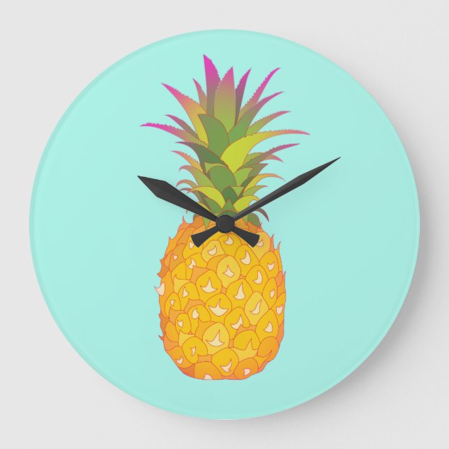 Ananas-Wanduhr Große Wanduhr (Vorderseite)
