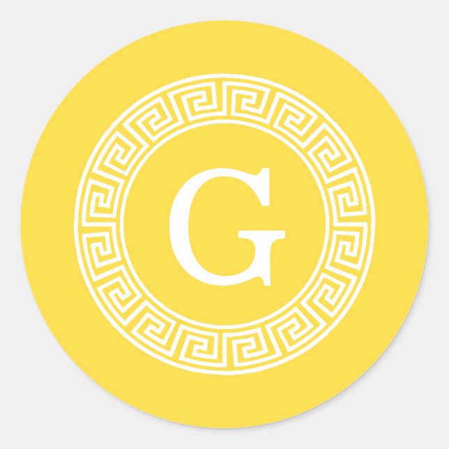 Ananas, was für ein erstes Monogramm des griechisc Runder Aufkleber (Vorderseite)