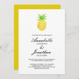 Ananas Wasserfarbe Tropische Hochzeit Einladung