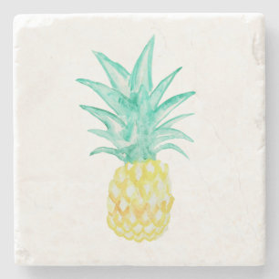 Ananas Wasserfarbener Marmor Stone Untersetzer