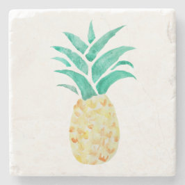 Ananas Wasserfarbener Marmor Stone Untersetzer
