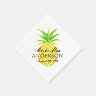 Ananas Watercolor Serviette