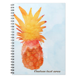 Ananas Watercolor Tropical Journal Notebook Notizblock