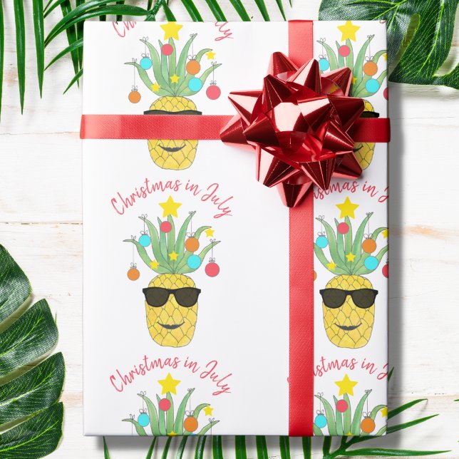 Ananas Weihnachten im Juli Geschenkpapier (Von Creator hochgeladen)