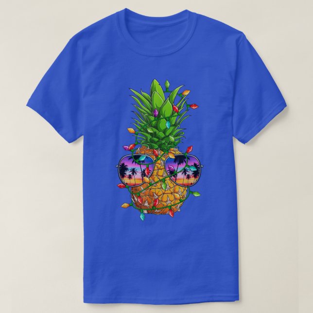 Ananas Weihnachtsbaum Aloha Hawaii Strände Weihnac T-Shirt (Design vorne)