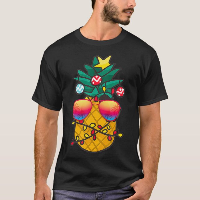 Ananas Weihnachtsbaum Beach Sommersonne G T-Shirt (Vorderseite)