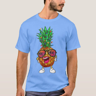 Ananas Weihnachtsbaumleuchten Sonnenbrille T-Shirt