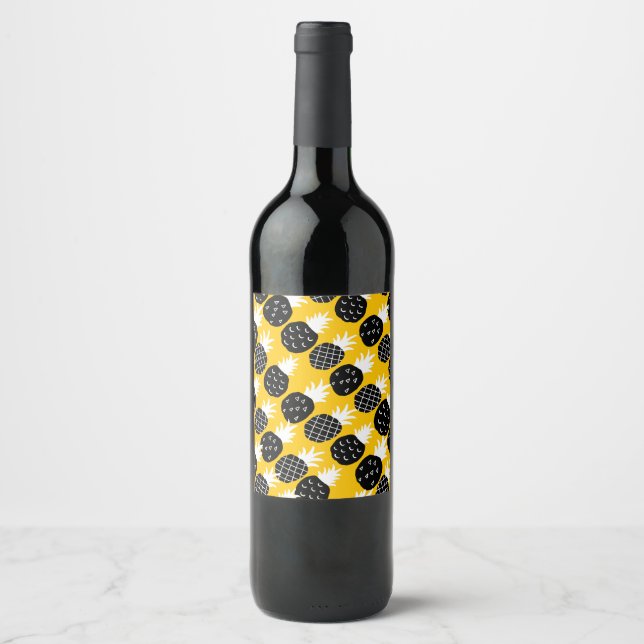 Ananas Weinetikett (Vorderseite)