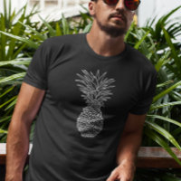 Ananas Weiße Umrandung Schwarze Tropen
