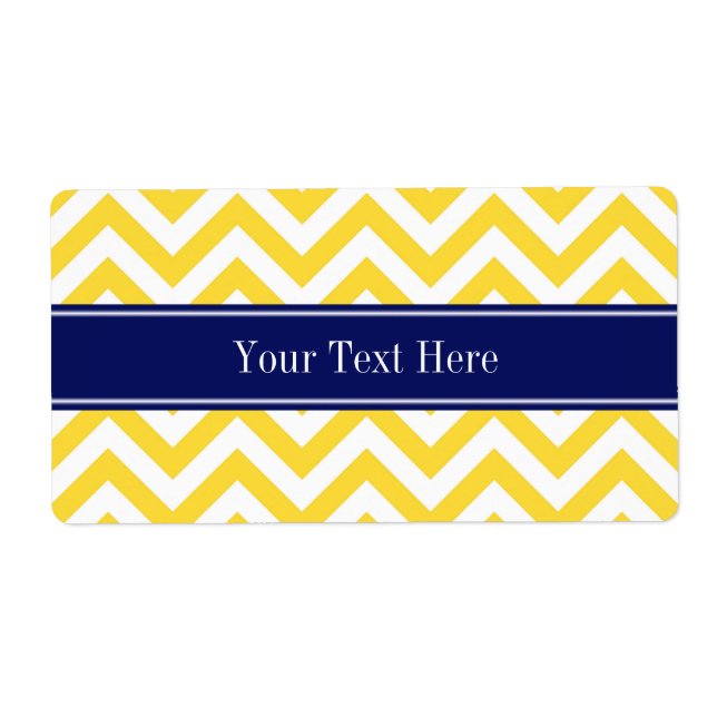 Ananas White LG Zickzack Navy Blue Name Monogram (Vorne)