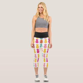 Ananas-Zaubermuster Capri Leggings