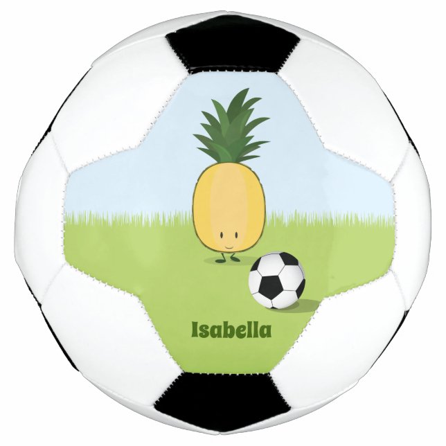 Ananas-Zeichen mit Namen | Fußballball Fußball (Vorderseite)