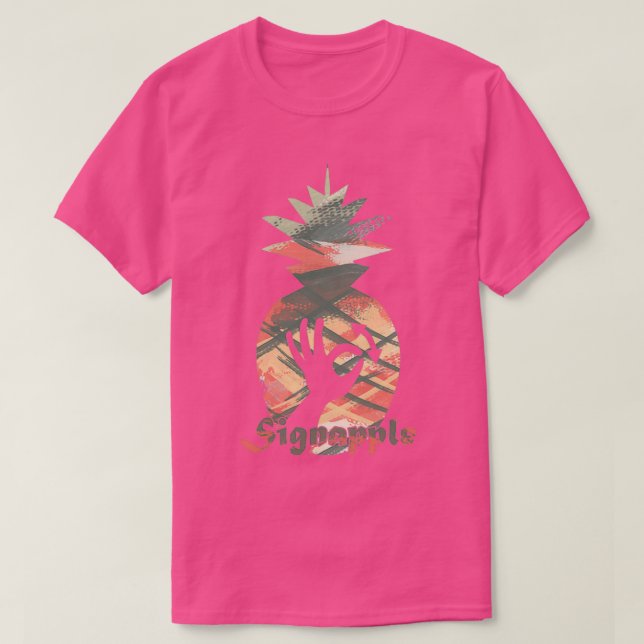 Ananas-Zeichen T-Shirt (Design vorne)