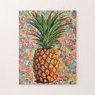 Ananas-Zeichnung-Puzzle Puzzle