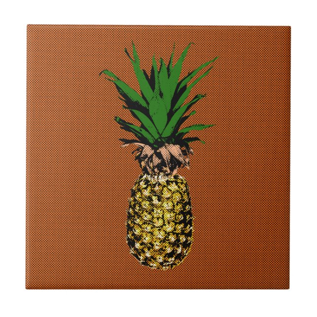 Ananas-Zeitungspapier Fliese (Vorderseite)