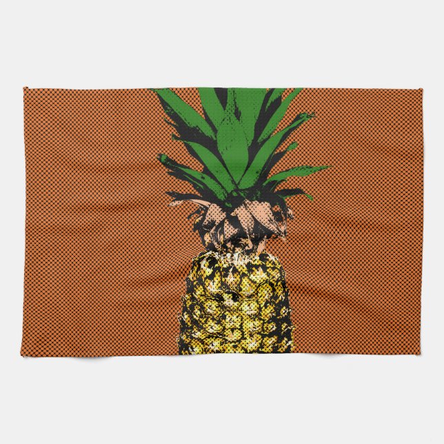 Ananas-Zeitungspapier Geschirrtuch (Horizontal)