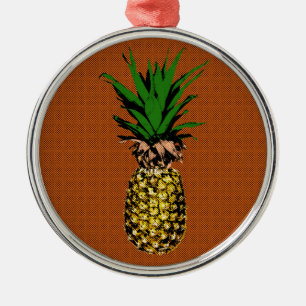 Ananas-Zeitungspapier Ornament Aus Metall