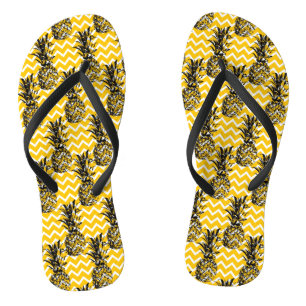 Ananas-Zickzacke Flip Flops