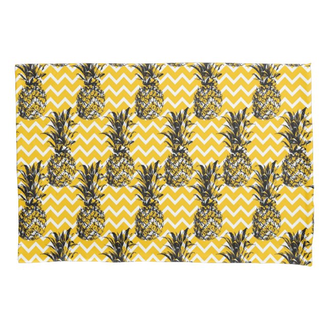 Ananas-Zickzacke Kissenbezug (Vorderseite-Links)