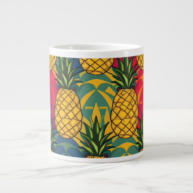 Ananasmuster  Jumbo-Tasse (Vorderseite)