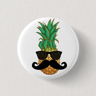 Ananasschnurrbart Button