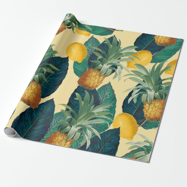 Ananaszitronengelb Geschenkpapier (Ungerollt)