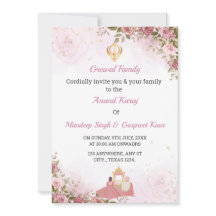 Anand Karaj Einladung, Sikh Wedding Card