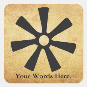 ANANSE NTONTAN   Symbol der Weisheit, Kreativität Quadratischer Aufkleber