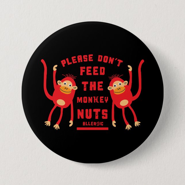 Anaphylaxie Nut Allergien Button (Vorderseite)