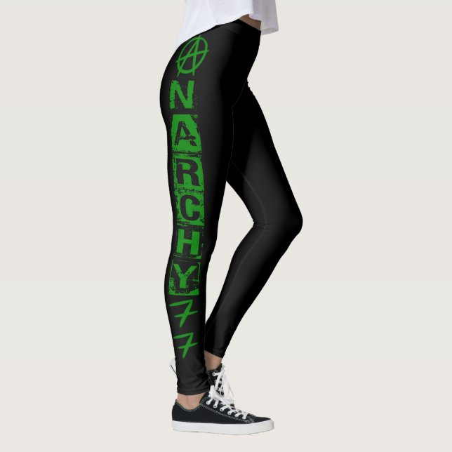 Anarchie 77 (GRÜNE) Leggings (Rechts)